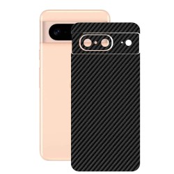 Folie skin SILKASE, pentru Google Pixel 8, carbon, protectie spate telefon
