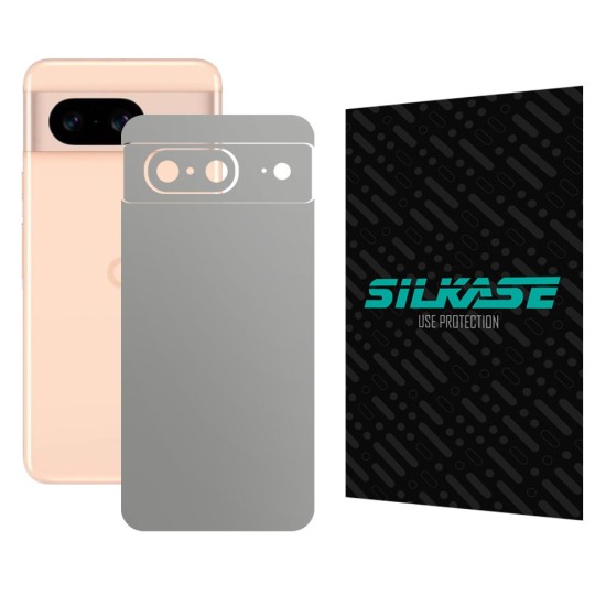 Folie skin SILKASE, pentru Google Pixel 8, gri ice, protectie spate telefon (Telefoane Google, S1496) by www.silkase.ro