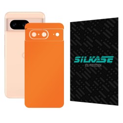 Folie skin SILKASE, pentru Google Pixel 8, portocaliu mat, protectie spate telefon