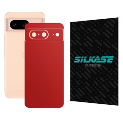 Folie skin SILKASE, pentru Google Pixel 8, rosu, protectie spate telefon