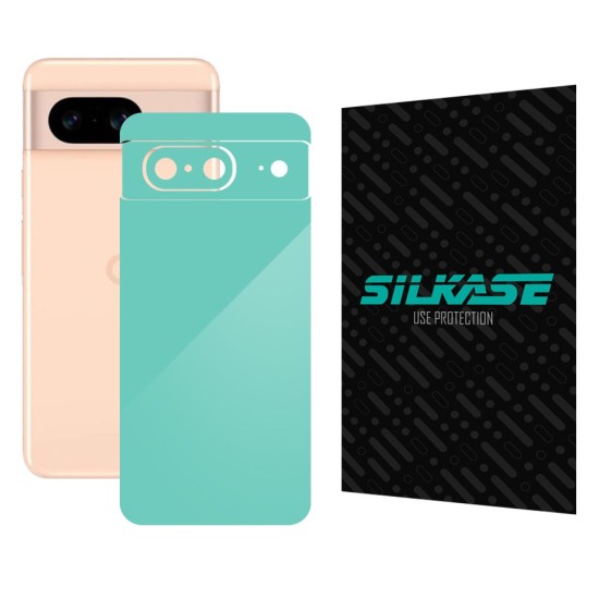 Folie skin SILKASE, pentru Google Pixel 8, turcoaz, protectie spate telefon (Telefoane Google, S1504) by www.silkase.ro