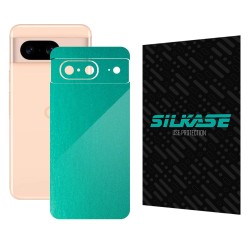 Folie skin SILKASE, pentru Google Pixel 8, turcoaz metalic, protectie spate telefon