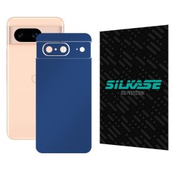 Folie skin SILKASE, pentru Google Pixel 8, albastru inchis mat, protectie spate telefon