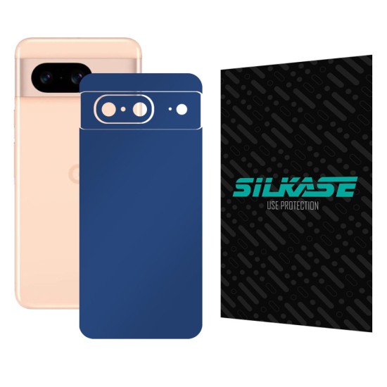 Folie skin SILKASE, pentru Google Pixel 8, albastru inchis mat, protectie spate telefon (Telefoane Google, S1488) by www.silkase.ro