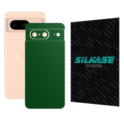 Folie skin SILKASE, pentru Google Pixel 8, verde inchis mat, protectie spate telefon
