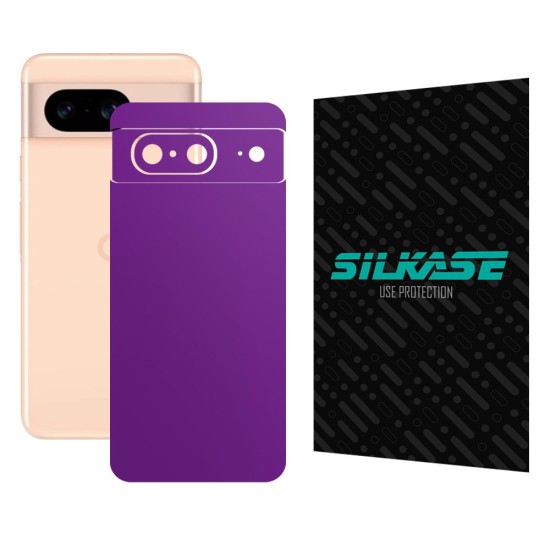 Folie skin SILKASE, pentru Google Pixel 8, violet mat, protectie spate telefon (Telefoane Google, S1510) by www.silkase.ro