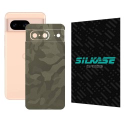 Folie skin SILKASE, pentru Google Pixel 8, camo verde, protectie spate telefon