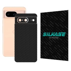 Folie skin SILKASE, pentru Google Pixel 8, carbon, protectie spate telefon
