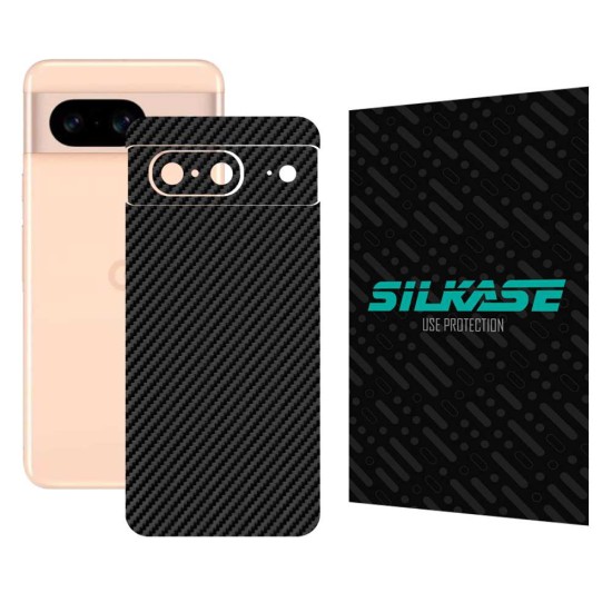 Folie skin SILKASE, pentru Google Pixel 8, carbon, protectie spate telefon (Telefoane Google, S1492) by www.silkase.ro