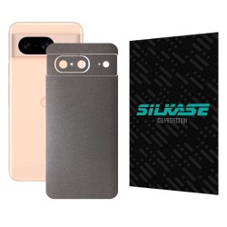 Folie skin SILKASE, pentru Google Pixel 8, gri brushed, protectie spate telefon