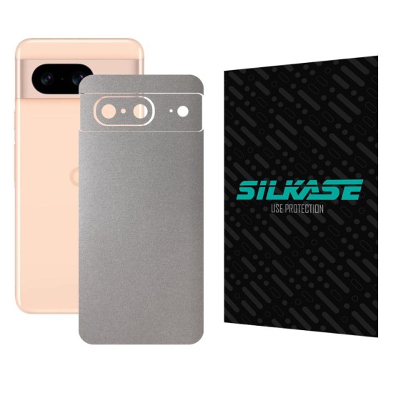 Folie skin SILKASE, pentru Google Pixel 8, gri deschis, protectie spate telefon (Telefoane Google, S1494) by www.silkase.ro