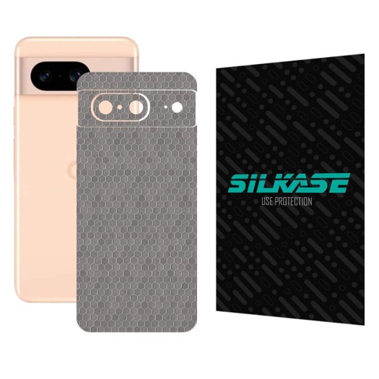 Folie skin SILKASE, pentru Google Pixel 8, gri hexa, protectie spate telefon (Telefoane Google, S1495) by www.silkase.ro