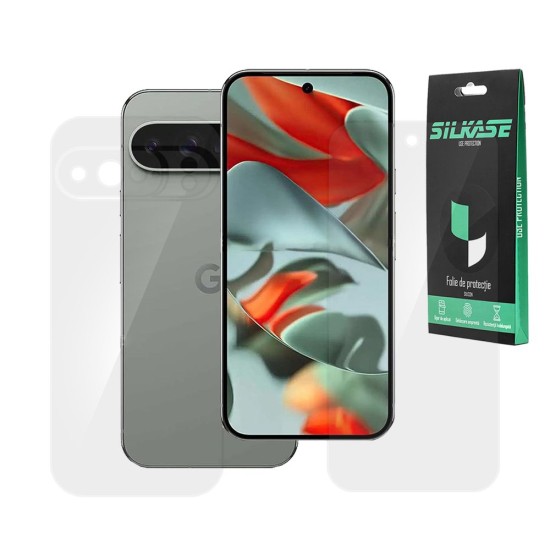 Set 2 folii SILKASE pentru Google Pixel 9 Pro, protectie telefon, silicon regenerabil (Telefoane Google, F7212) by www.silkase.ro
