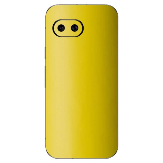 Folie skin SILKASE pentru Google Pixel 9a, protectie spate telefon, galben mat (Pixel 9a, S2090) by www.silkase.ro