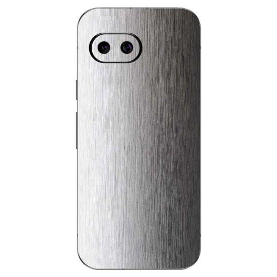 Folie skin SILKASE pentru Google Pixel 9a, protectie spate telefon, gri deschis brushed (Pixel 9a, S2093) by www.silkase.ro