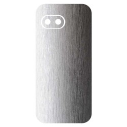 Folie skin SILKASE pentru Google Pixel 9a, protectie spate telefon, gri deschis brushed