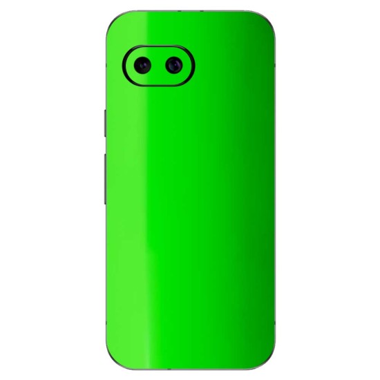 Folie skin SILKASE pentru Google Pixel 9a, protectie spate telefon, verde neon lucios (Pixel 9a, S2118) by www.silkase.ro