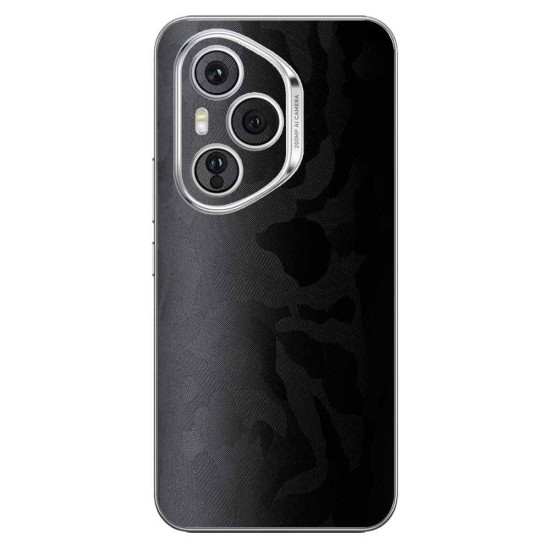 Folie skin SILKASE pentru Honor 400 Pro, protectie spate telefon, negru camuflaj (400 Pro, S2156) by www.silkase.ro
