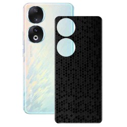 Folie skin SILKASE pentru Honor 90, negru hexa, protectie spate telefon