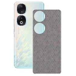 Folie skin SILKASE pentru Honor 90, gri hex, protectie spate telefon
