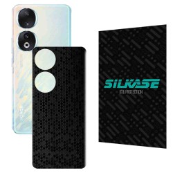 Folie skin SILKASE pentru Honor 90, negru hexa, protectie spate telefon Folie skin SILKASE pentru Honor 90, negru hexa, protectie spate telefon