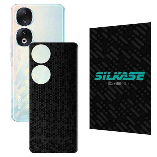 Folie skin SILKASE pentru Honor 90, negru hexa, protectie spate telefon (SILKASE, 90) by www.silkase.ro Folie skin SILKASE pentru Honor 90, negru hexa, protectie spate telefon (90, S1284) by www.silkase.ro