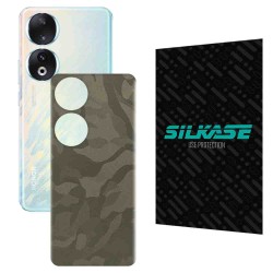 Folie skin SILKASE pentru Honor 90, camo verde, protectie spate telefon Folie skin SILKASE pentru Honor 90, camo verde, protectie spate telefon