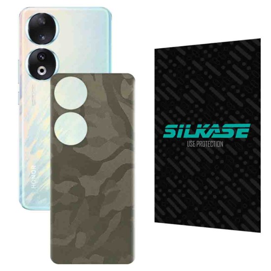 Folie skin SILKASE pentru Honor 90, camo verde, protectie spate telefon (90, S1275) by www.silkase.ro