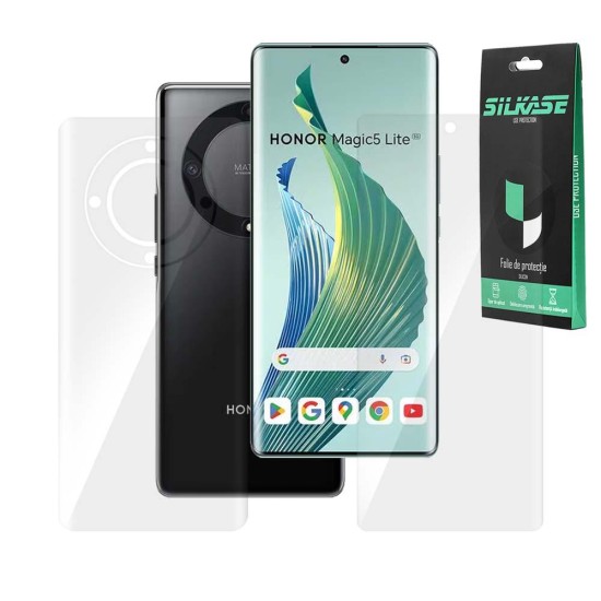 Set 2 folii SILKASE pentru Honor Magic5 Lite, protectie telefon, silicon regenerabil (SILKASE, Magic5 Lite) by www.silkase.ro Set 2 folii SILKASE pentru Honor Magic5 Lite, protectie telefon, silicon regenerabil (Magic5 Lite, F6129) by www.silkase.ro