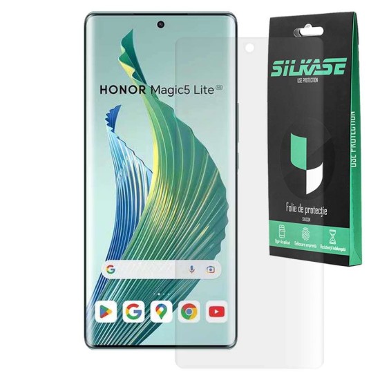 Folie mata SILKASE pentru Honor Magic5 Lite, protectie ecran, silicon (SILKASE, Magic5 Lite) by www.silkase.ro Folie mata SILKASE pentru Honor Magic5 Lite, protectie ecran, silicon (Magic5 Lite, F6130) by www.silkase.ro