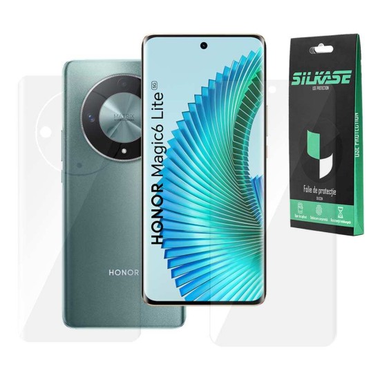 Set 2 folii SILKASE pentru Honor Magic6 Lite, protectie telefon, silicon regenerabil (SILKASE, Magic6 Lite) by www.silkase.ro Set 2 folii SILKASE pentru Honor Magic6 Lite, protectie telefon, silicon regenerabil (Magic6 Lite, F6567) by www.silkase.ro