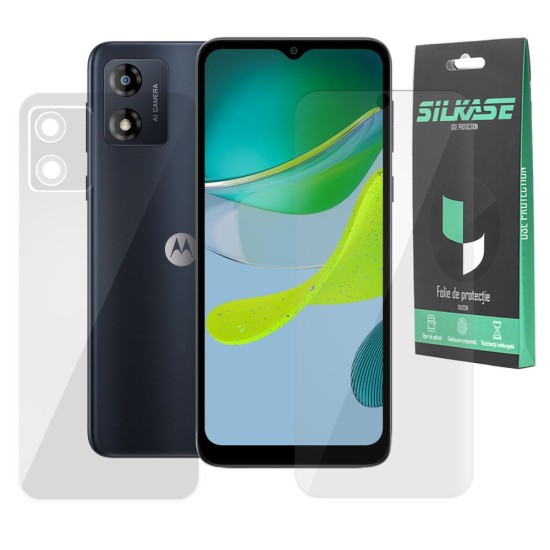 Set 2 folii SILKASE pentru Motorola E13 protectie telefon silicon regenerabil (Moto E13, F5952) by www.silkase.ro