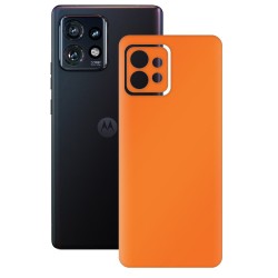 Folie skin SILKASE pentru Motorola Edge 40 Pro, portocaliu mat, protectie spate telefon