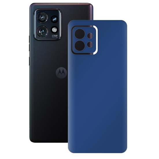 Folie skin SILKASE pentru Motorola Edge 40 Pro, albastru inchis mat, protectie spate telefon (Edge 40 Pro, S1152) by www.silkase.ro