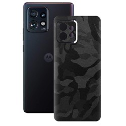 Folie skin SILKASE pentru Motorola Edge 40 Pro, camo negru, protectie spate telefon