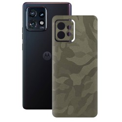 Folie skin SILKASE pentru Motorola Edge 40 Pro, camo verde, protectie spate telefon