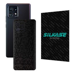 Folie skin SILKASE pentru Motorola Edge 40 Pro, negru hexa, protectie spate telefon Folie skin SILKASE pentru Motorola Edge 40 Pro, negru hexa, protectie spate telefon