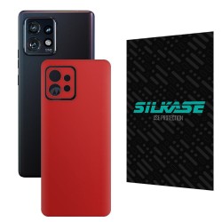 Folie skin SILKASE pentru Motorola Edge 40 Pro, rosu, protectie spate telefon