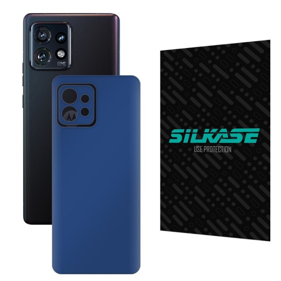 Folie skin SILKASE pentru Motorola Edge 40 Pro, albastru inchis mat, protectie spate telefon (Edge 40 Pro, S1152) by www.silkase.ro