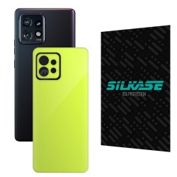 Folie skin SILKASE pentru Motorola Edge 40 Pro, verde neon, protectie spate telefon