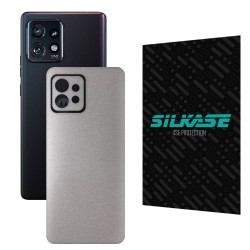 Folie skin SILKASE pentru Motorola Edge 40 Pro, gri deschis, protectie spate telefon