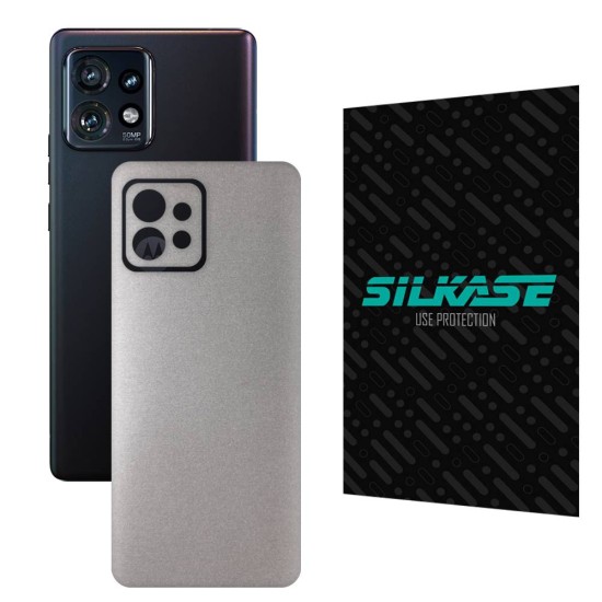 Folie skin SILKASE pentru Motorola Edge 40 Pro, gri deschis, protectie spate telefon (Edge 40 Pro, S1158) by www.silkase.ro