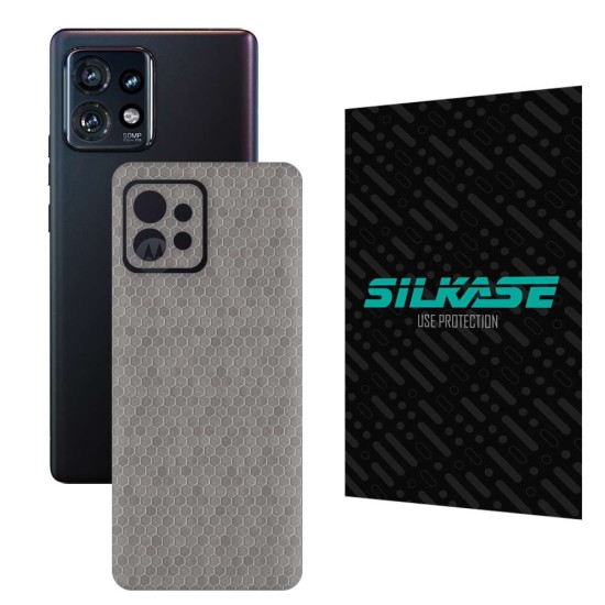 Folie skin SILKASE pentru Motorola Edge 40 Pro, gri hex, protectie spate telefon (Edge 40 Pro, S1159) by www.silkase.ro