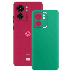 Folie skin SILKASE pentru Motorola Edge 40, turcoaz mat, protectie spate telefon