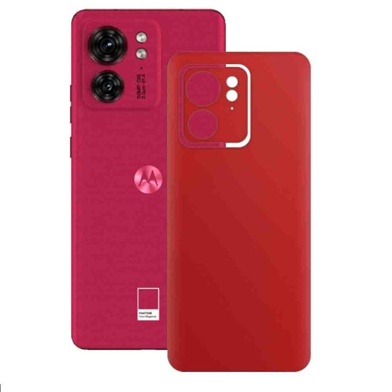 Folie skin SILKASE pentru Motorola Edge 40, rosu, protectie spate telefon (Edge 40, S1191) by www.silkase.ro