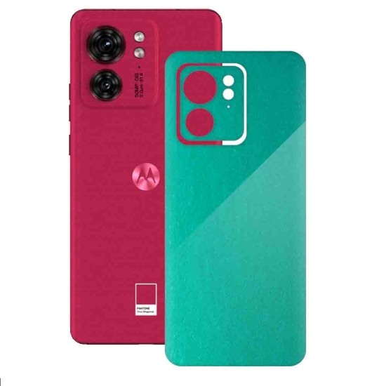 Folie skin SILKASE pentru Motorola Edge 40, turcoaz metalic, protectie spate telefon (SILKASE, Motorola) by www.silkase.ro Folie skin SILKASE pentru Motorola Edge 40, turcoaz metalic, protectie spate telefon (Edge 40, S1193) by www.silkase.ro