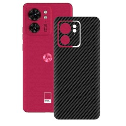 Folie skin SILKASE pentru Motorola Edge 40, carbon, protectie spate telefon