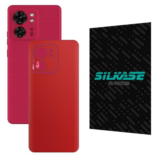 Folie skin SILKASE pentru Motorola Edge 40, rosu, protectie spate telefon (Edge 40, S1191) by www.silkase.ro