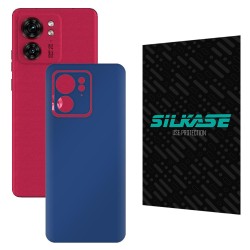 Folie skin SILKASE pentru Motorola Edge 40, albastru inchis mat, protectie spate telefon