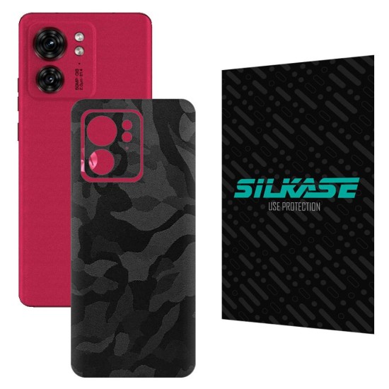 Folie skin SILKASE pentru Motorola Edge 40, camo negru, protectie spate telefon (SILKASE, Motorola) by www.silkase.ro Folie skin SILKASE pentru Motorola Edge 40, camo negru, protectie spate telefon (Edge 40, S1178) by www.silkase.ro